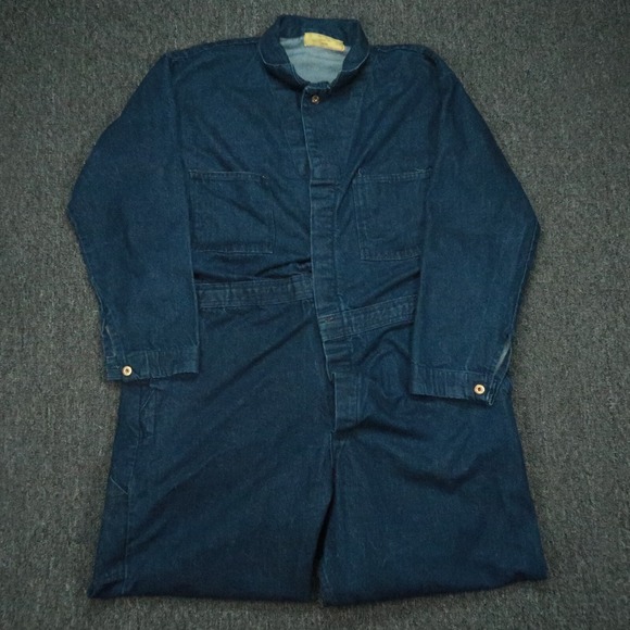VINTAGE Universal Overall Coveralls Men 54 Blue Stone Cutter Special Chicago USA